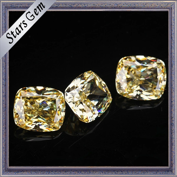 Cushion Canary Diamond Color Cubic Zirconia